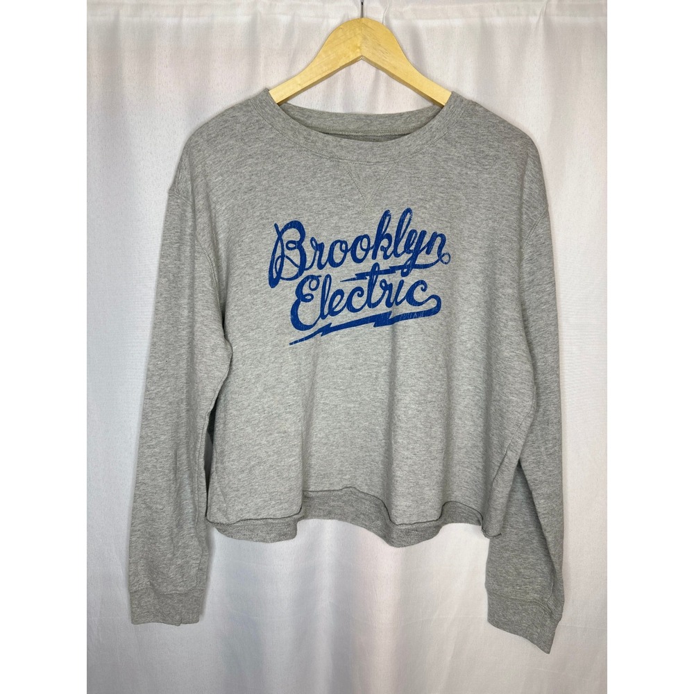 Denim & Supply Women's Cropped Sweatshirt LARGE Preppy Indie Sleaze Americana